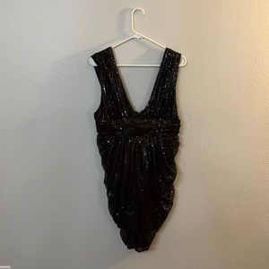 Aryn K sequins Hi-Low dress